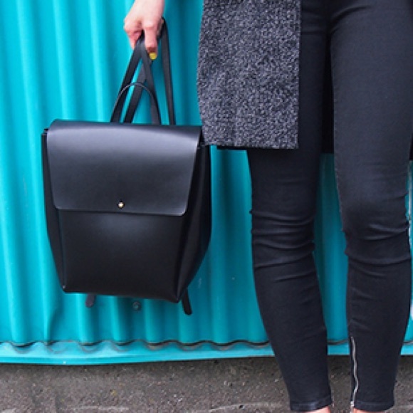 Aritzia Handbags - Auxiliary (Aritzia) De Bray Black Leather Backpack